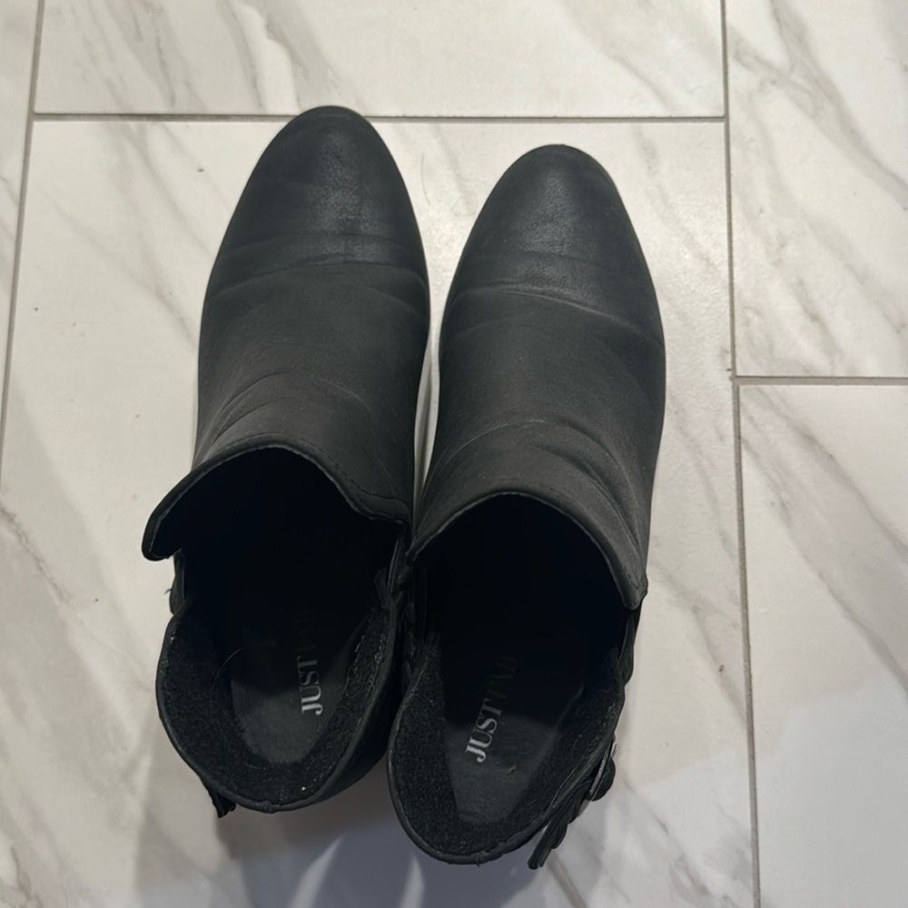Just Fab Black Ankle Boots